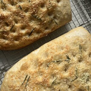 Focaccia Sourdough Bread Garlic + Parmigiano Reggiano Cheese