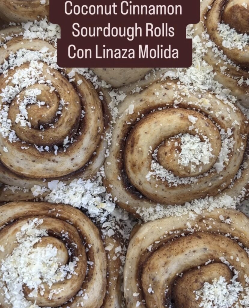 Vegan Sourdough Cinnamon & Coconut Roll